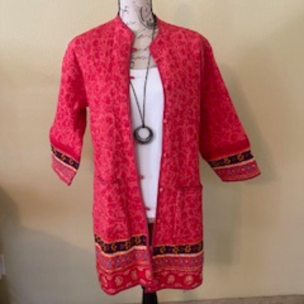 Orvis Multi Colored Long Jacket Large - image 1